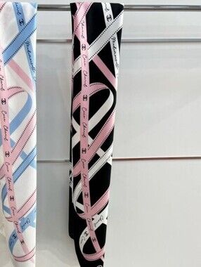 Pink and Black Ribbon Scarf